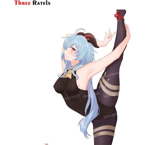 Three Ratels A241 Proud Anime Girl Ganyu For Genshin Impact Car Exterior Decor Sticker Vinyl Materal Anti Scratch Film Tools