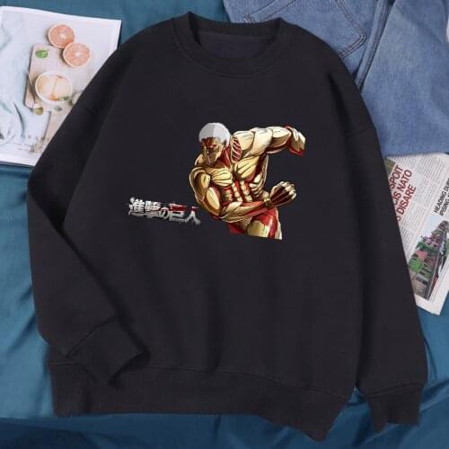 Attack on Titan Japan Anime Hoodie Mens Fashion Autumn Sweatshirts O-neck Casual Streetwear Pullovers Male Oversize K-pop Homme