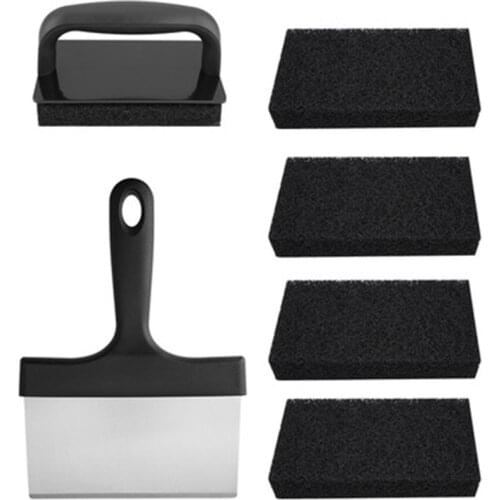 Versatility Griddle Cleaning Kit Grill Cleaner Tool Set For Hot Or Cold Surfaces Scraper Cleaning Brushes