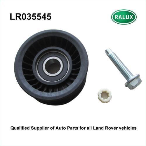 LR035545 secondary drive car idler pulley includes bolt for LR3 4 Discovery 3 4 Land Range Rover Sport Range Rover auto idler