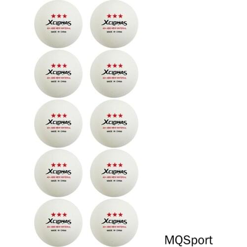 XCLOHAS 10Pcs/Bag New English Table Tennis Balls 3 Star 2.8g 40+mm ABS Plastic Ping Pong Balls for Training Club Match