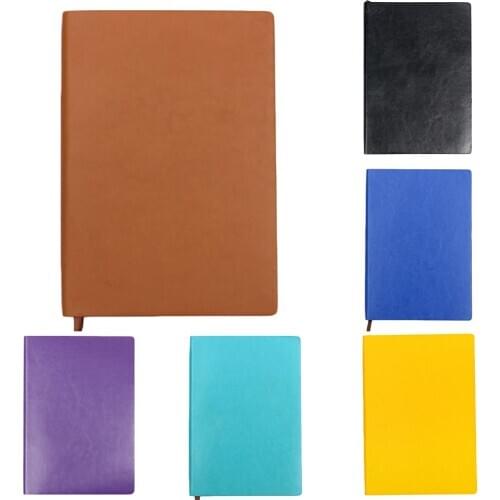 A5 Faux Leather Business Lined Notebook Sketch Journal with Ribbon Bookmark Office & School Supplies
