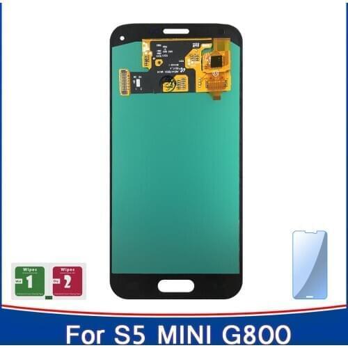 High Quality 100% New Display For Samsung Galaxy S5 Mini G800 G800F G800H LCD Touch Screen Digitizer Super AMOLED Adjustable