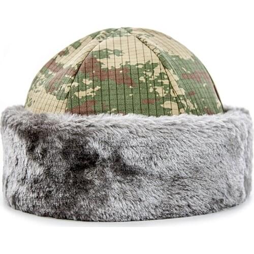 Winter Cold Fur Hat Beret Army Pilot The Bork Mens Snow Resistant Wool Long Time Usage Power On Your Head