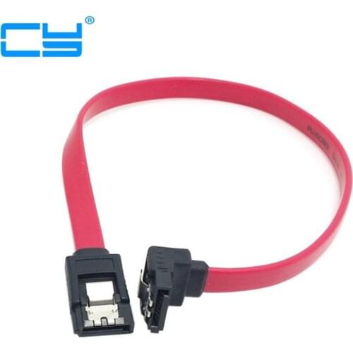 0.3m 1m 30cm 100cm SATA 7pin female to female Extension Cable with Locking Latch and 90 Degree Angled sata Plug for Hard Disk