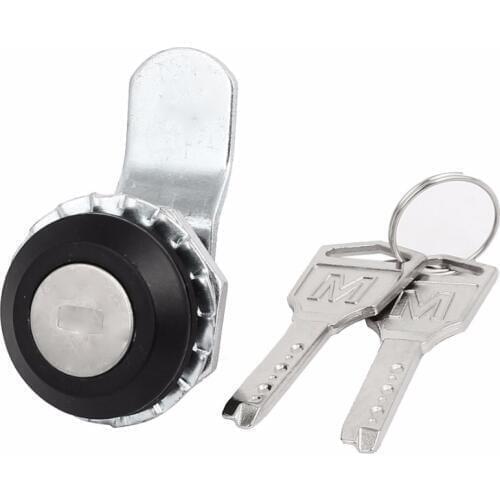 Uxcell Hot Sale 1 Pcs Mailbox Drawer Metal Cylinder Head Tubular Security Cam Lock Black w 2 Keys