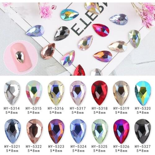 10pcs/lot, Nail Art 3d Colorful Diamonds Multicolor Rhinestones For Nail Tips Decorations