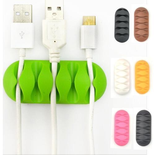 2PCS Fashion Cable Clips Office Cable Organizers Self-Adhesive Desk Cord Management Organizer Wire Storage Holder Supply