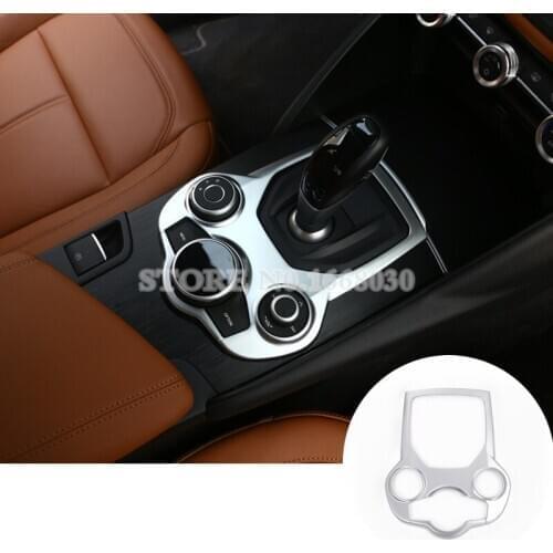 ABS Interior Gear Shift Box Frame Trim Cover 1pcs For Alfa Romeo Giulia 2017-2020 Car accesories interior Car Trim