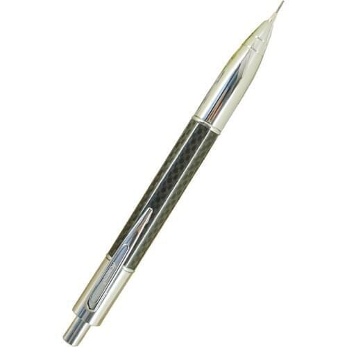 ACMECN Unisex Carbon Fiber Pencil Propelling Push Silver Trim Sketch drawing 0.7mm Mechanical Lead Pencils