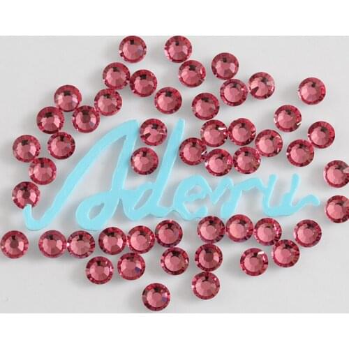 Aderu rose 707 super shiny lead free crystal hot fix rhinestone for nail art ornament garment shoe hat scarf phone decoration