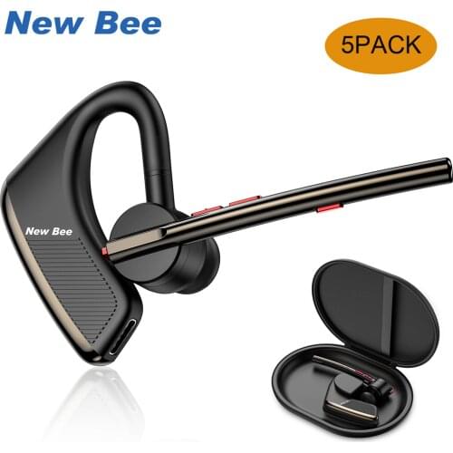 New Bee Bluetooth Earpiece Wholesale 5PCS LC-B30 Handsfree Earphone Wireless Headphones 22Hrs Earpiece WIth Microphone For Phone