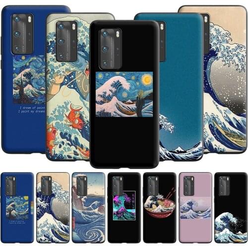 Great Wave off Kanagawa Case for Huawei Mate 10 20 Lite Y6 Y7 Y9 Y6P P Smart S Y5P Y8P 2019