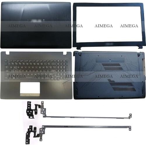 Black Laptop LCD Back Cover/Front Bezel/Hinges/Palmrest/Bottom Case For ASUS ROG Strix ZX53 ZX53VD ZX53VW FX53 GL553 GL553VD
