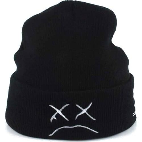 White Black Beanie Embroidery Love Men Women Autumn Winter Knitted Hat Skullies Warm Hip Hop Ski Cap