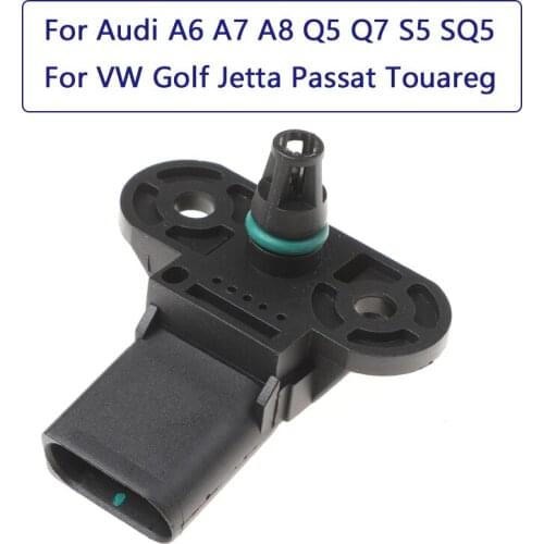 Pressure Map Sensor For Audi A6 A7 A8 QUATTRO Q5 Q7 S5 SQ5 VW GOLF JETTA PASSAT TOUAREG New Beetle 03C906051 F E 0261230235