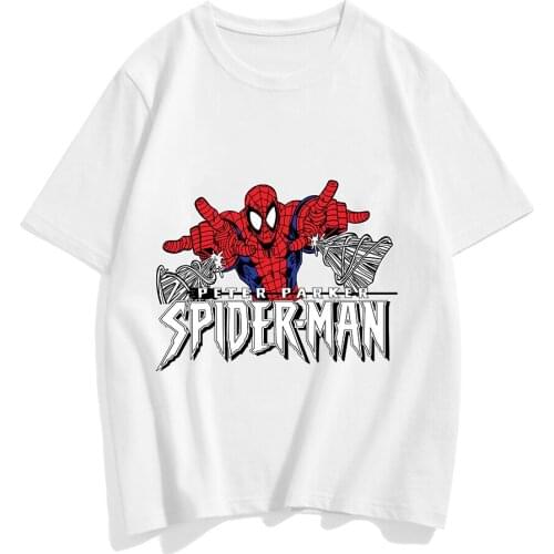 MARVEL Oversized Clothing New Fashion Woman Short Sleeve Tees Casual Loose Unisex Tops Tees Couples Summer Streetwear T-Shirt