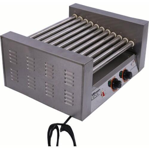 Snack Commerical Stainless Steel Hot Dog Grill 11 Rollers Sausage Machine