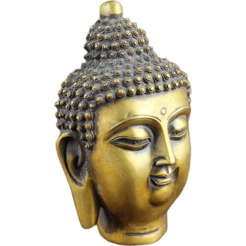 Chinese Feng Shui decoration house brass Buddha head