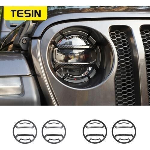 Front Headlight Cover for Jeep Wrangler JL 2018 2019 Gladiator JT 2020 Head Light Lamp Hoods Decoration Sticker Car Accessories