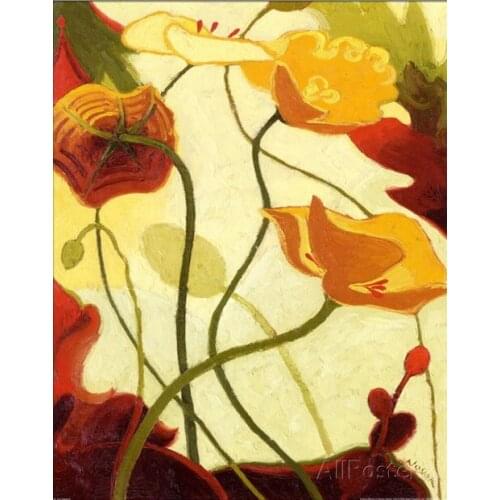 Hot sell famous oil painting flower Tres Vignes III by Shirley Novak Painting canvas High quality hand painted modern Art