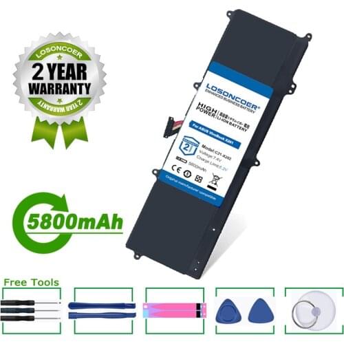 LOSONCOER Battery 5800mAh Battery For ASUS VivoBook S200 S200E X201 X201E X202 X202E S200E-CT209H S200E-CT182H S200E-CT1