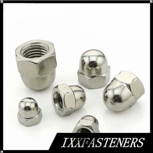 M4 M5 M6 M8 M10 M12 M16 M20 M24 DIN1587 316 Stainless Steel Domed Cap Decorative Cover Semicircle Acorn Nut