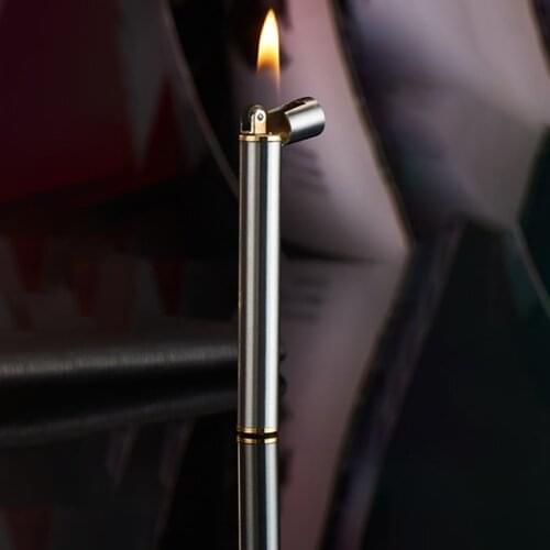 Matte Metal Grinding Wheel Inflatable Lighter Protable Open Fmale Encendedores Isqueiro Accessories Cigarette Smoking Lighter