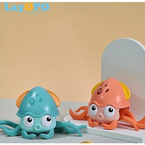 Cute Cartoon Octopus Baby Bath Toys Classic Baby Swimming Pool Water Toy Infant Swim Chain Clockwork Beach Toys for Kid