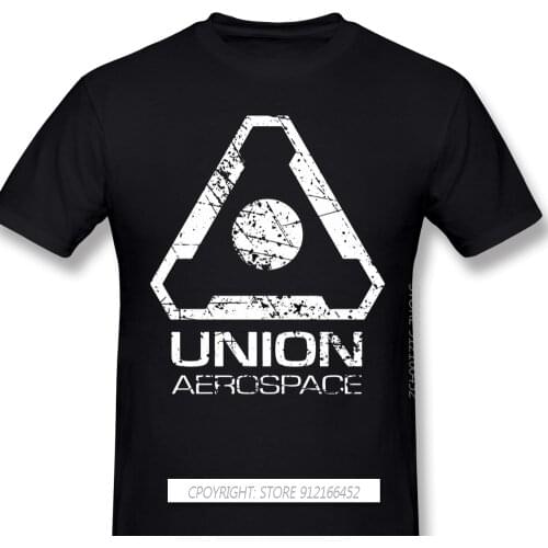 Distressed UAC Badge T Shirt Men Clothes Hot Sale Doom Eternal Tees Shirt 100% Cotton Crew Neck Casual T-Shirt New Design