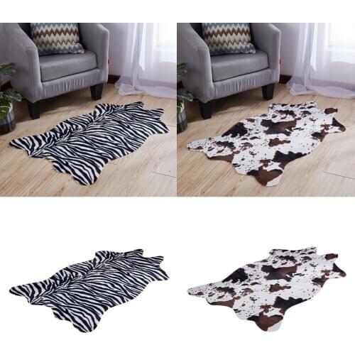 Soft Animal Skin Decor Faux Fur Rug Non Slip Mat Carpet Home Living Room Decoration