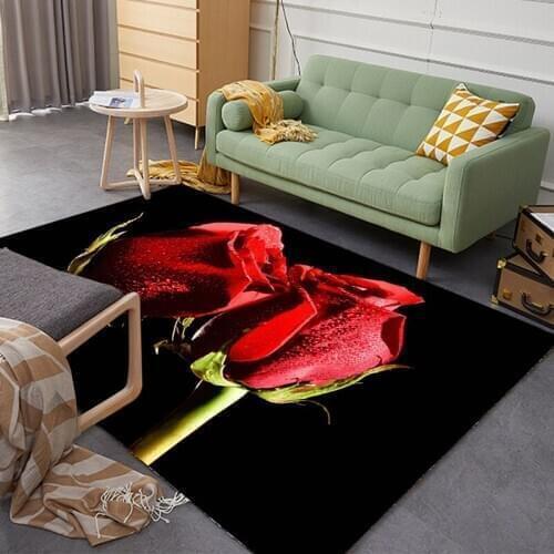New 3D Garden Flower Carpets for Living Room Bedroom Area Rugs Modern Flowers Printing Hallway Carpet Child Play Tent Floor Mats