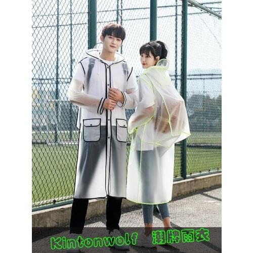 New Stylish Long Raincoat Waterproof Raincoat Backpack Raincoat Plastic Raincoat Female Male Raincoat Eva Raincoat For Hiking