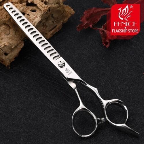 Fenice Professional 6.5 inch Fish bone pet thinning scissors Bichon Bomei Teddy dog grooming scissors shears thinning rate 70
