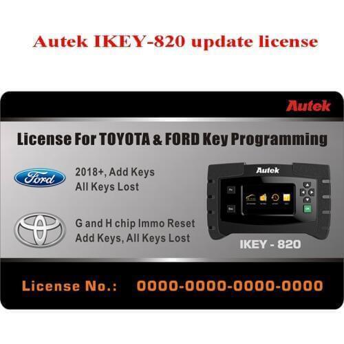 Autek Key-Programmer IKEY820 Automotive Programming Key-Keyless-Fob Immobilizer OBD2 Tool With 2018+ for Ford Toyota license