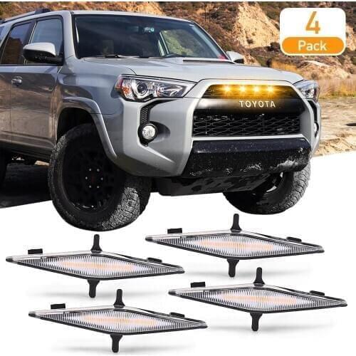 Raptor Style Amber Lights Kit LED Grille Light For Toyota-4Runner TRD Pro 2014 2015 2016 2017 2018 2019