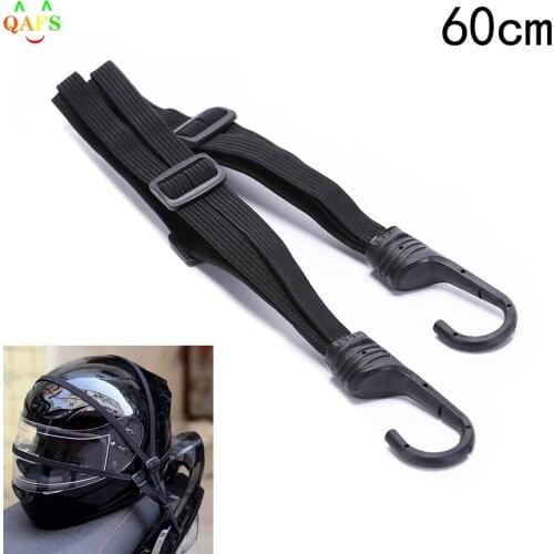 Motorcycles Strength Retractable Helmet Luggage Elastic Rope Strap with 2 Hooks