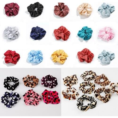 Korea Velvet Hair Scrunchie Women Girls Ponytail Holder Rubber Band Elastic Hair Bands Headwear Hair Accessories