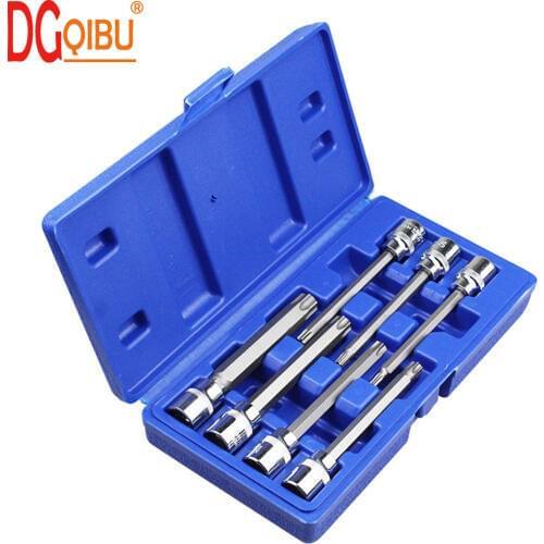 Hand tools 7 piece set 3/8 plum star shape 110mm long rod screwdriver tool sleeve set T25-T60 specifications repair tool
