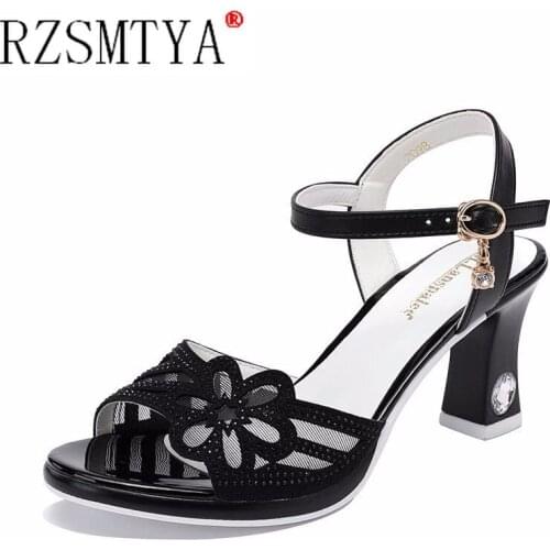 Block Heel Platform Sandals Women SHoes Summer 2021 OL Elegant High Heels Sandals Ladies Office Party Sandal Women Sandals