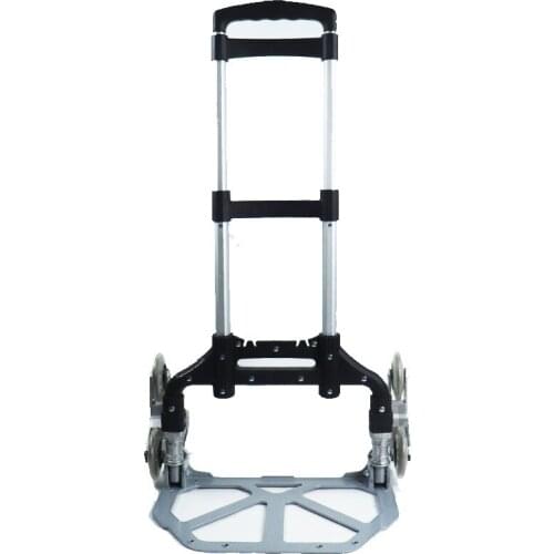 Folding Hand Cart Transport Trolley With Adjustable Handle And Climbing Stairs For Home & Outdoor