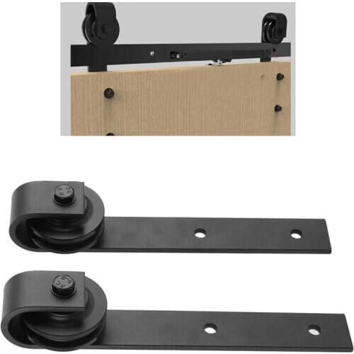Carbon Steel Sliding Barn Door Pulley Hardware Rack Hanger Roller Wheel Noiseless