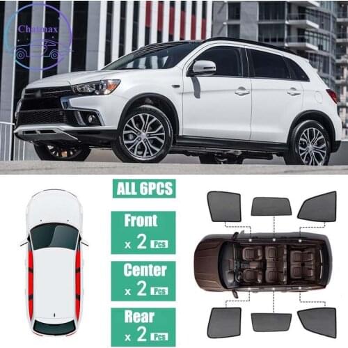 For Mitsubishi ASX 2016-2018 Window Sunshade UV Protection Ray Blocking Mesh Laser Block Black Net Yarn