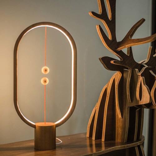 Modern Novelty Magnetic Switch LED Wood Desk Lamps Hotel Bedroom Living Room Wedding Art Decor Bedside Table Lamp Night Light