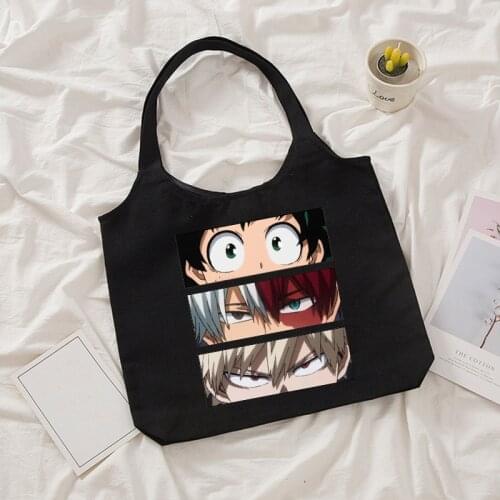 My Hero Academia shopping Bag bag manga Graphic Canvas Shoulder Bag Female Harajuku Ulzzang Grunge Tote Shopper Bag anime bag