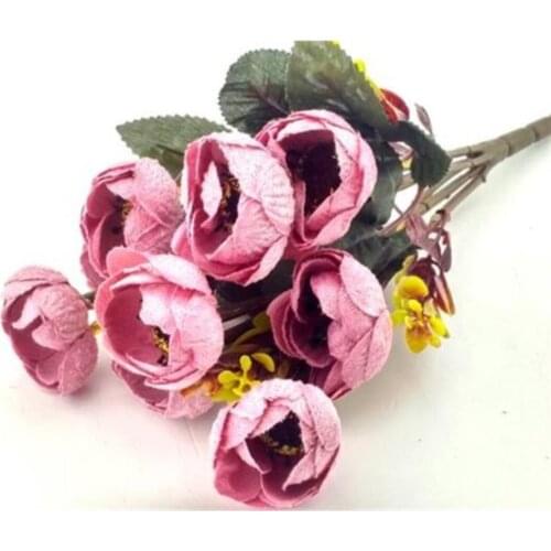 Flower Bride Hand Bouquet Decoration Peony Model Velvet ŞakayıkGül Kurusu, Invitation, Ball Gown, vase Home Decoration Quality and Cheap