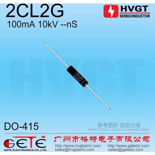 HVGT,High voltage diode 10KV,2CL2G, Silicon rectifier diode ,100mA 10kV , Low frequency,For Microwave Circuits, 20pcs/bag