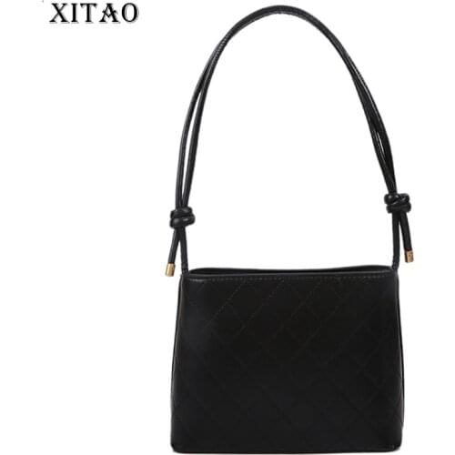 XITAO Women Shoulder Bags Fashion New Elegant 2021 Summer Goddess Fan Casual Style Loose Lingge Minority Shoulder Bags CLL1350