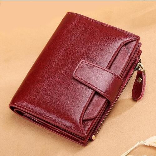 SENDEFN Women Wallets Purses Luxury Brand Split Leather Wallet Women Zipper Coin Purse Multi-card Position Card Holder Carteira