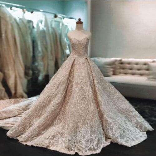 High Quality Handmade Prom Dresses Lace Appliques Beaded Sweetheart A Line Evening Gowns Saudi Arabia Robe De Soiree Custom Made